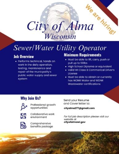 Sewer Water Utility Operator Job Posting Quick - City Of Alma